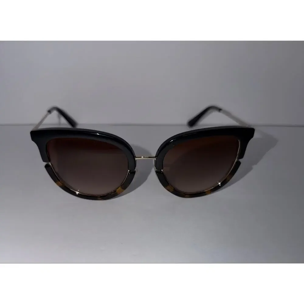 Tory Burch TY6073 178413 Cat Eye Sunglasses Black Tortoise Brown Gradient Lens